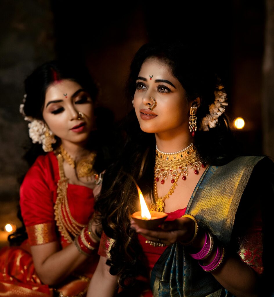 Indian lady in a traditional Indian attire